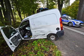 Kierująca renault uderzyła w drzewo