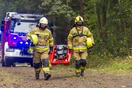 Strażacy ćwiczyli, jak ratować las