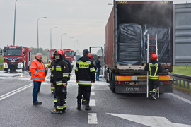 Ciężarówka spłonęła na S22, silnik mana eksplodował podczas jazdy