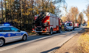 Zderzenie trzech aut w Dąbrowie