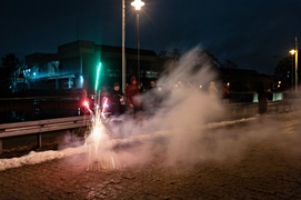 Na pokazie fajerwerków elblążanie przywitali Nowy Rok zdjęcie nr 253871