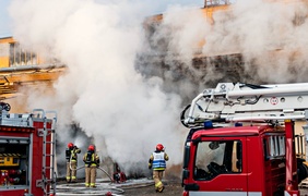 Pożar magazynu przy ul. Piławskiej