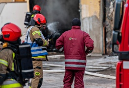 Pożar magazynu przy ul. Piławskiej