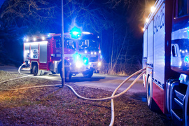 Płonął drewniany dom w Próchniku