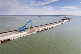 Śluza kanału przez Mierzeję Wiślaną po testach