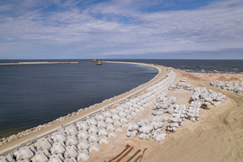 Śluza kanału przez Mierzeję Wiślaną po testach