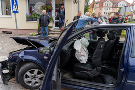 Kolizja na Robotniczej. Zobacz nagranie