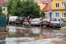 Na Elbląg spadła ściana deszczu  (aktualizacja) 