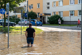 Na Elbląg spadła ściana deszczu  (aktualizacja) 