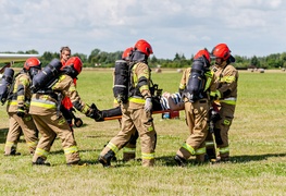 Awaria i pożar samolotu. Ćwiczenia na lotnisku