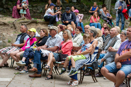 Myśliwi i strażacy w salonie muzycznym