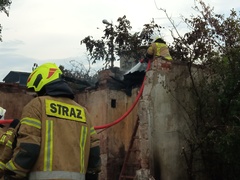 Pożar pustostanu w Tolkmicku