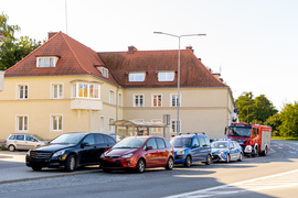 Stłuczka trzech aut na ulicy Górnośląskiej