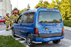 Stłuczka trzech aut na ulicy Górnośląskiej