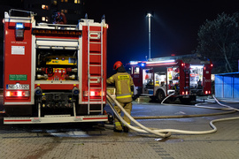 Pożar pawilonu na targowisku