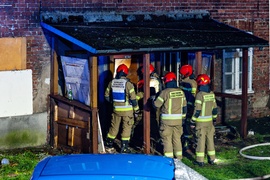 Pożar w pustostanie na ul. Polnej