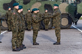 Mariusz Błaszczak w Elblągu: „Nasycamy wojskiem polskim wschodnią część naszego kraju”