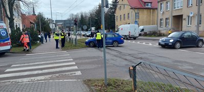 Kolizja z tramwajem na Bema