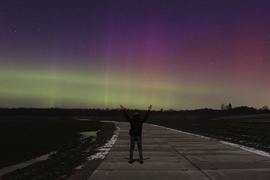 Zorza polarna nad Elblągiem i regionem