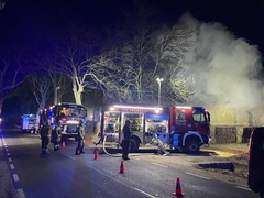 Pożar na terenie miejskiej kotłowni