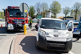 Potrącenie motocyklisty na Warszawskiej