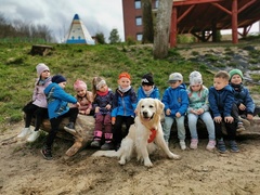 Niesamowity, leśny park zabaw Żłobka, Przedszkola i Zerówki Mały Europejczyk w Elblągu