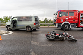 Zderzenie z motocyklem na Akacjowej