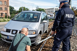 Wjechał na tory i zablokował ruch tramwajów