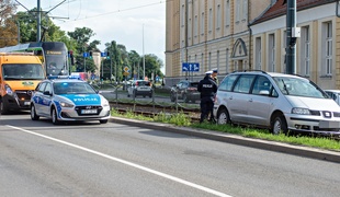 Wjechał na tory i zablokował ruch tramwajów