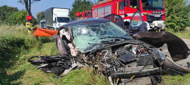 Poważny wypadek drogowy w okolicach Płoskini