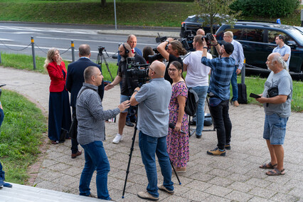 Jarosław Kaczyński w Elblągu. O prawach kobiet i dogonieniu Danii