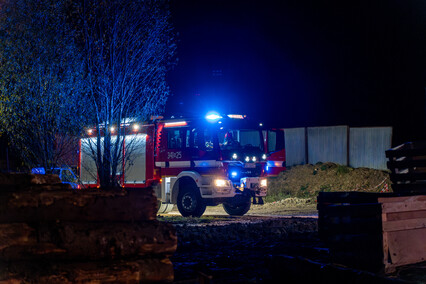 Pożar w hali na Modrzewinie