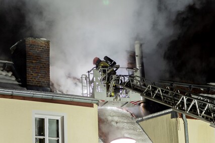 Pożar budynku przy parku Kajki