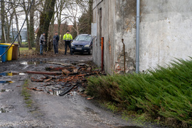 Pożar dachu w budynku wielorodzinnym