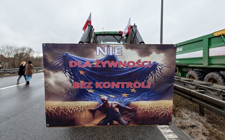 Protest rolników w Elblągu. \"Sprowadzanie towarów z Ukrainy nas rujnuje\"