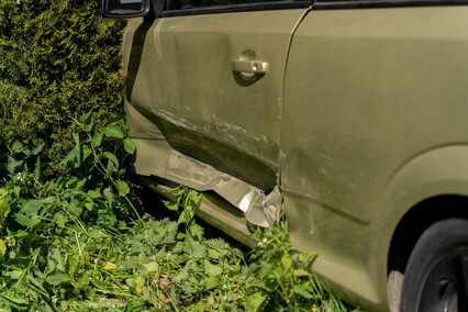 Wyjeżdżała z posesji, doszło do zderzenia