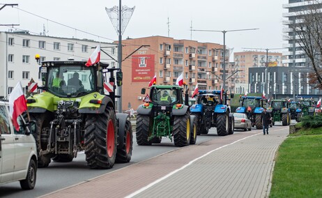 Rolnicy protestowali w Elblągu. „Żywność spoza UE jest nafaszerowana pestycydami”