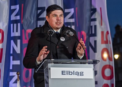 Sławomir Mentzen w Elblągu: Odrzucę pakt migracyjny i uszczelnię granice