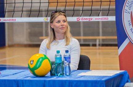 Aleksandra Szczygłowska odwiedziła młodych siatkarzy