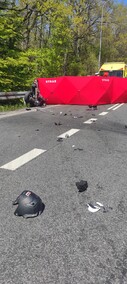 Motocyklista zginął na miejscu