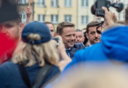Rafał Trzaskowski w Elblągu. „Tych podziałów naprawdę już wystarczy”