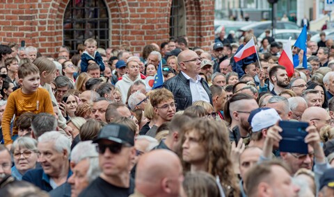 Rafał Trzaskowski w Elblągu. „Tych podziałów naprawdę już wystarczy”
