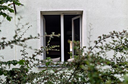 Pożar w mieszkaniu na Okrzei