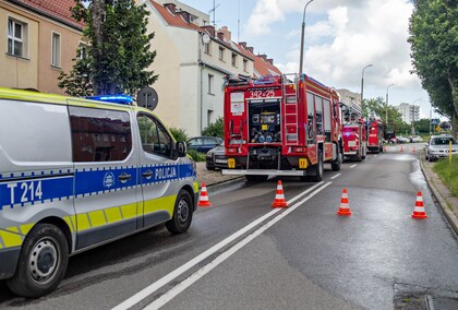 Pożar w mieszkaniu na Okrzei