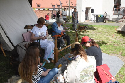 Truso na dziedzińcu muzeum Truso na dziedzińcu muzeum