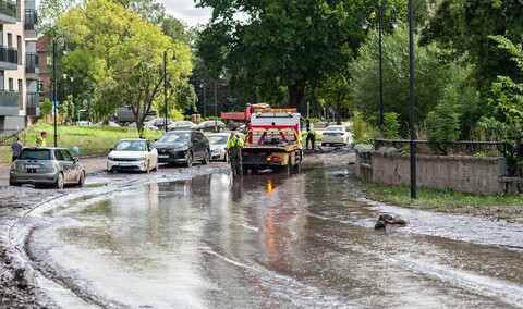 Przy Kumieli dzień po powodzi