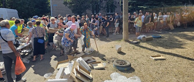 Z darami dla mieszkańców Ukrainy