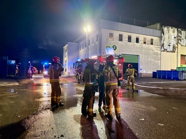 Pożar sortowni śmieci w Elblągu