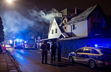 Pożar sadzy w kominie