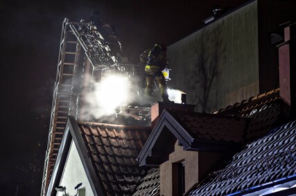 Pożar sadzy w kominie